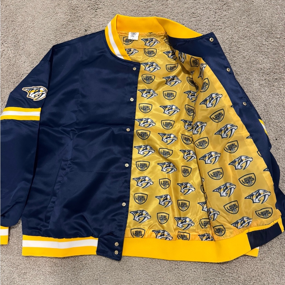 Nashville Predators Navy "Loyal" Bomber Jacket 2025-26